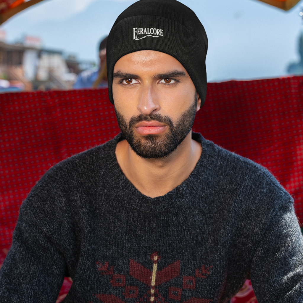 Crown of Thorns – Embroidered Feralcore Beanie