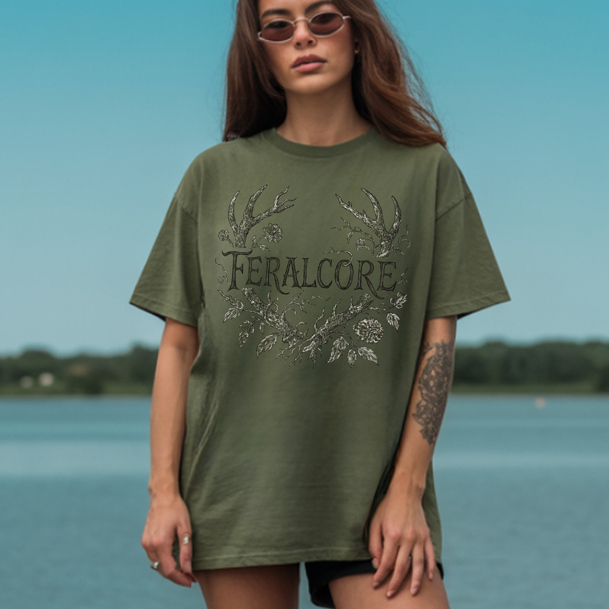 Feralcore Antler Graphic Tee