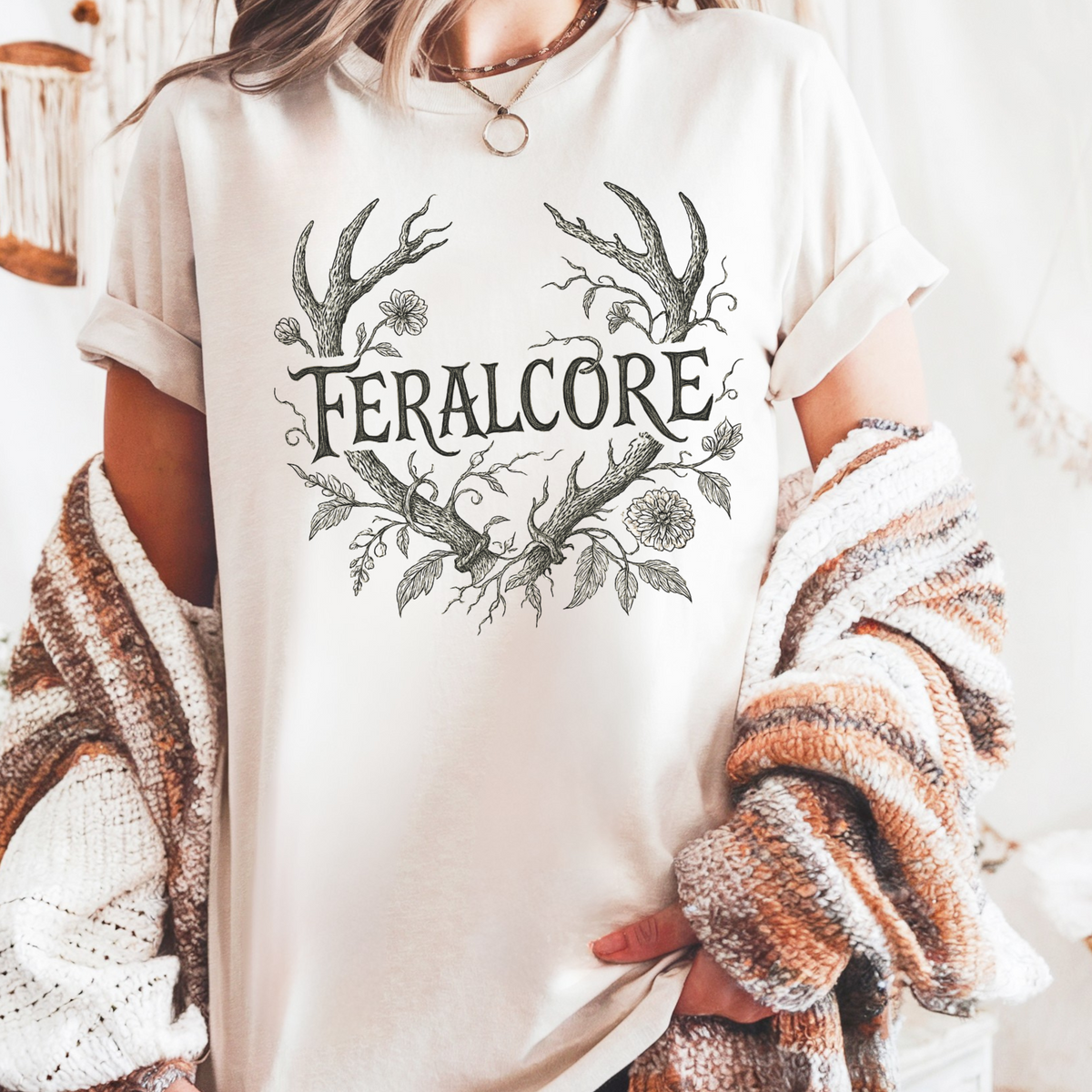 Feralcore Antler Graphic Tee