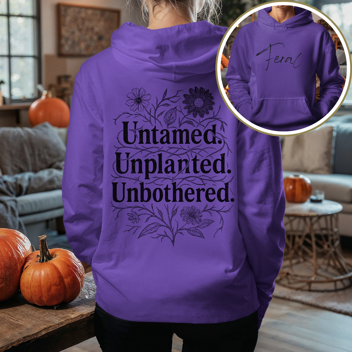 Feral Floral Hoodie