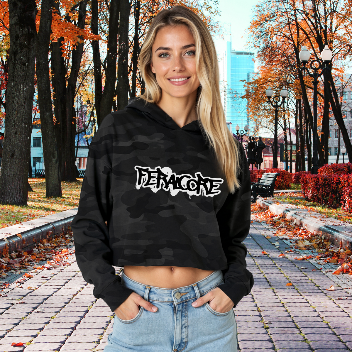 Feralcore Cropped Hoodie