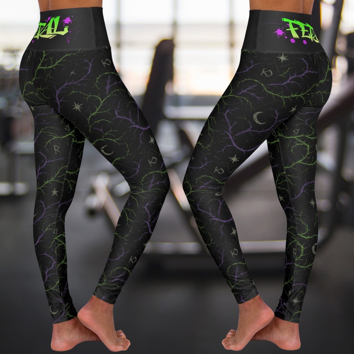 Feralcore Thornveil High-Waisted Leggings