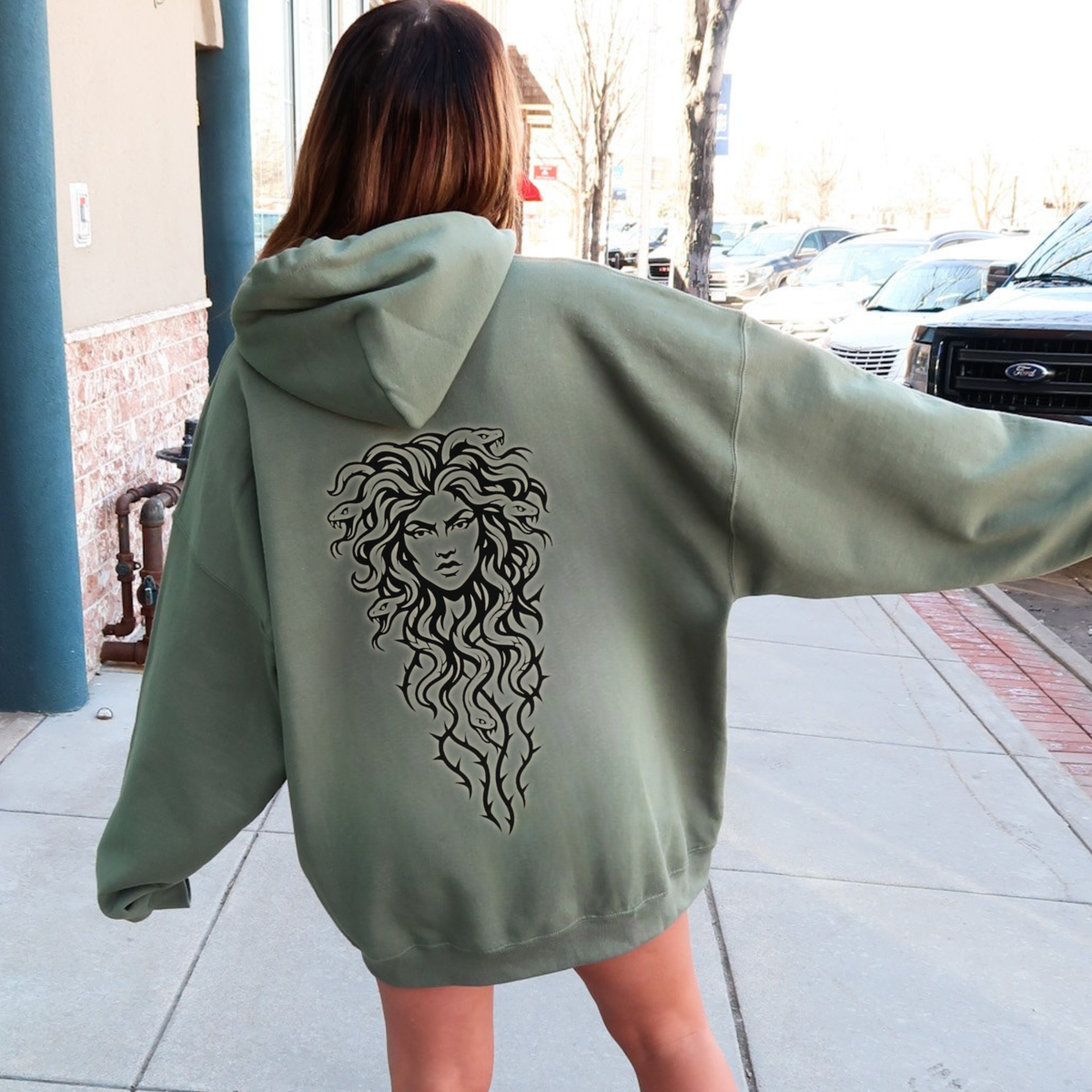 Stoneborn Sovereign – Feralcore Medusa Hoodie