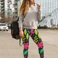 Wild Bloom Floral Yoga Pants – Black Botanical Spring Leggings