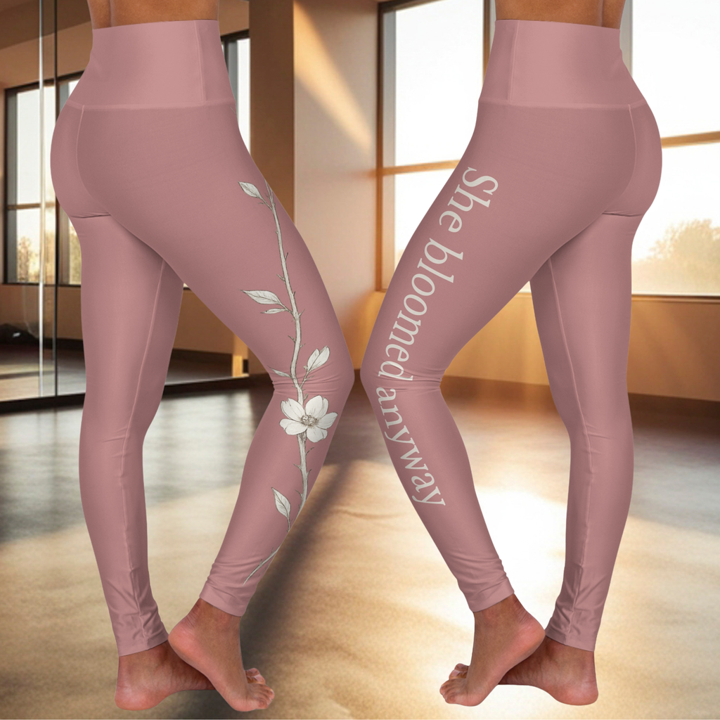 Steady Bloom High-Waisted Leggings – Floral Compression Activewear
