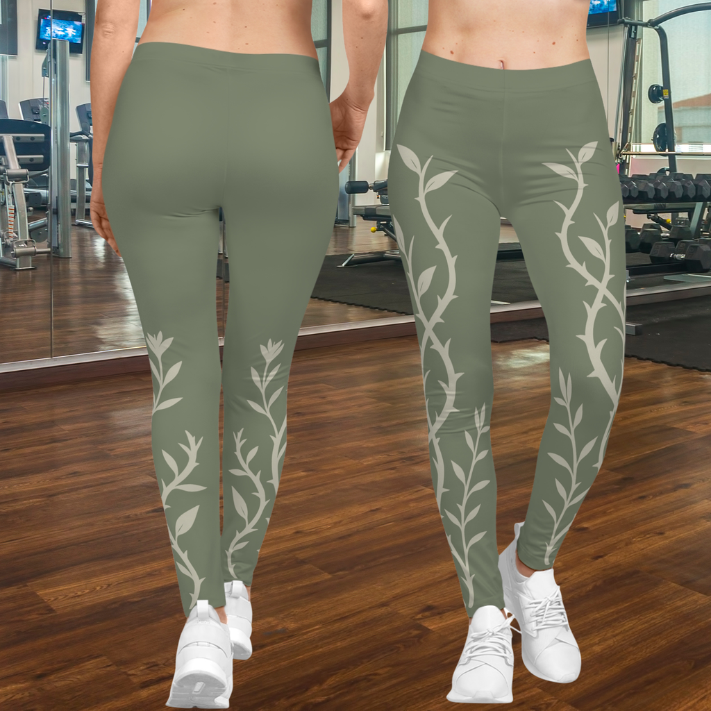 Rooted Set - Feralcore Casual Leggings , Color Olive