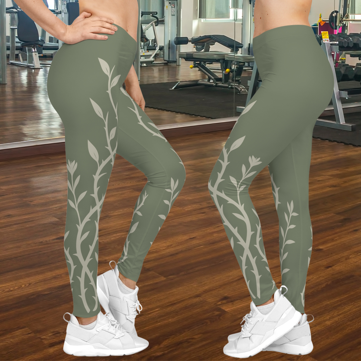 Rooted Set - Feralcore Casual Leggings , Color Olive