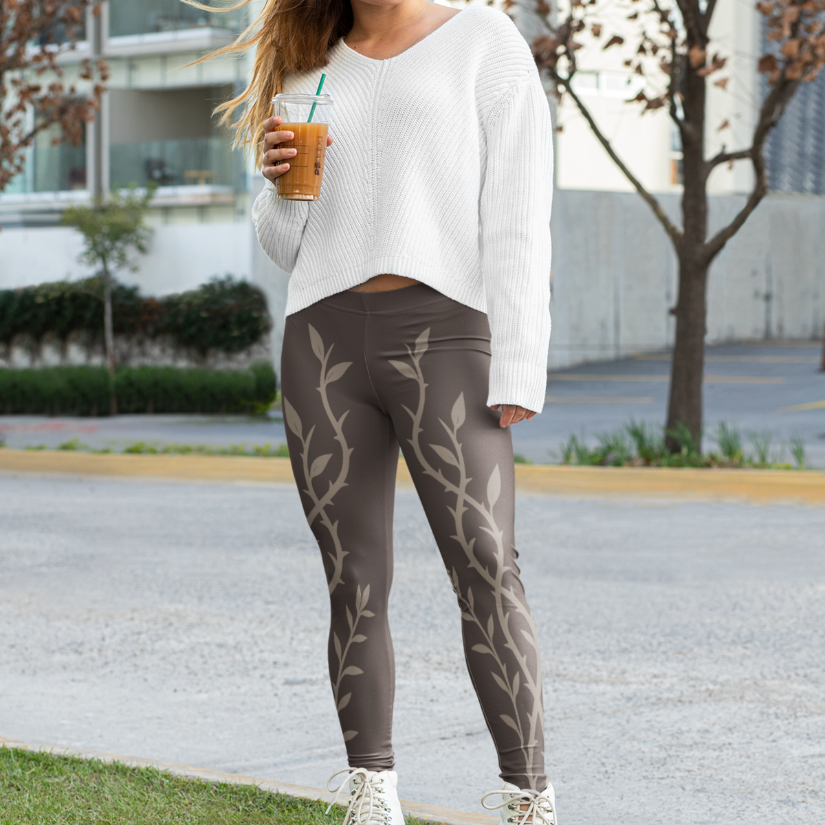 Rooted Set - Feralcore Casual Yoga Pants Leggings – Expresso