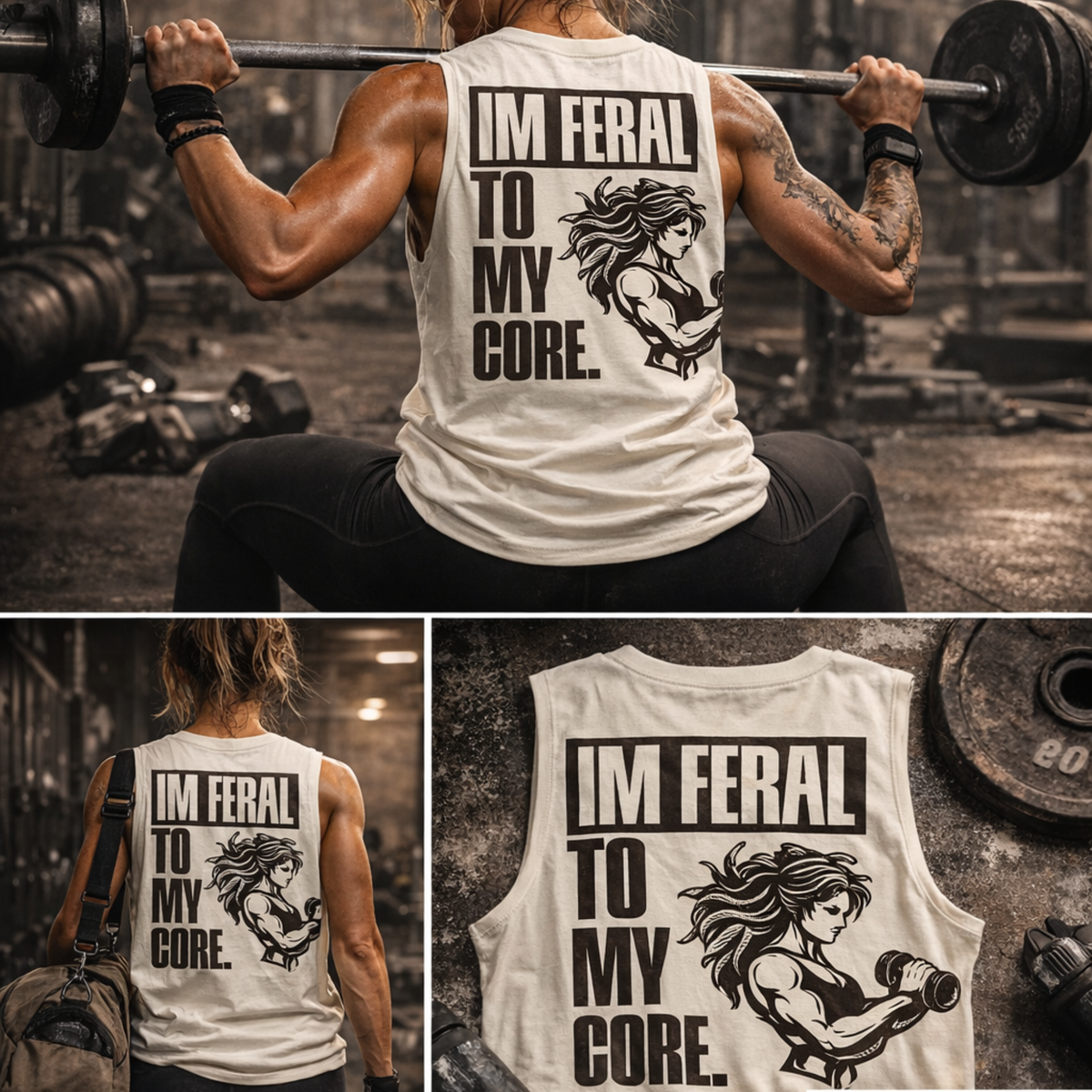 Feral to My Core Medusa Muscle Tank | Women’s Weightlifting & Gym Top