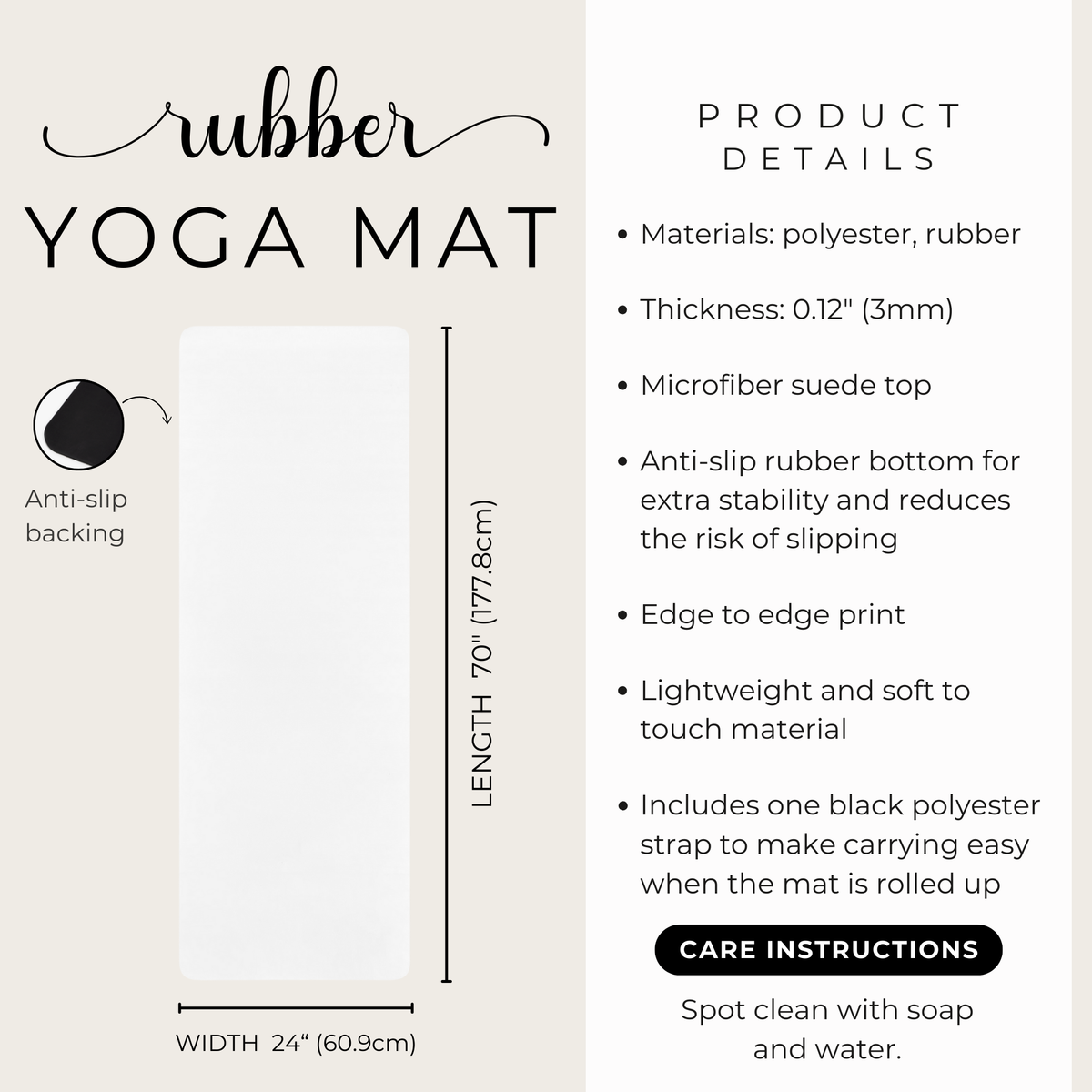 Medusa Yoga Mat | Olive Non-Slip Rubber Workout Mat with Strap | Feralcore Medusa Collection