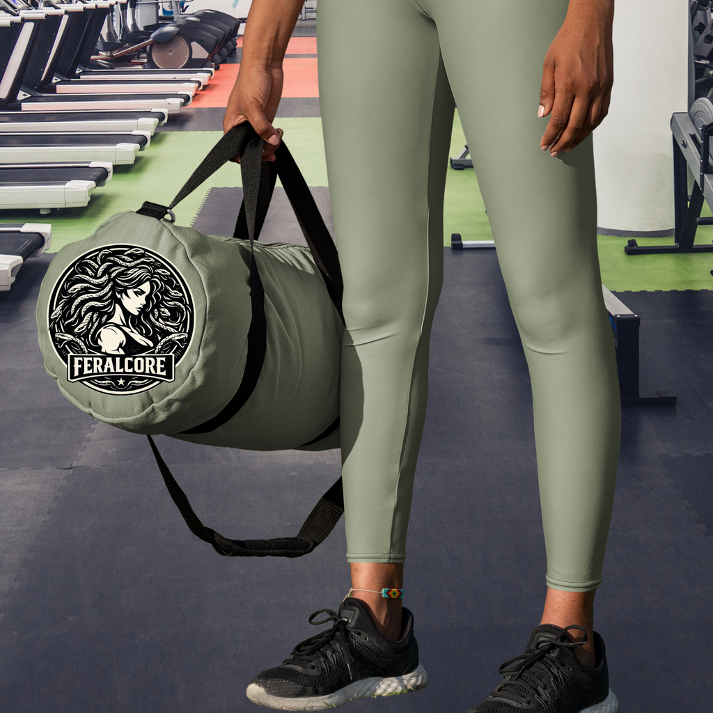 Gym Duffel Bag for Women – Olive Workout Gym Bag | Feralcore Medusa Collection
