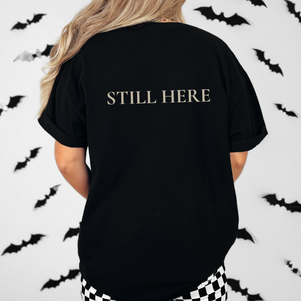 Still Here Oversized Tee | Minimal Athletic Streetwear Shirt