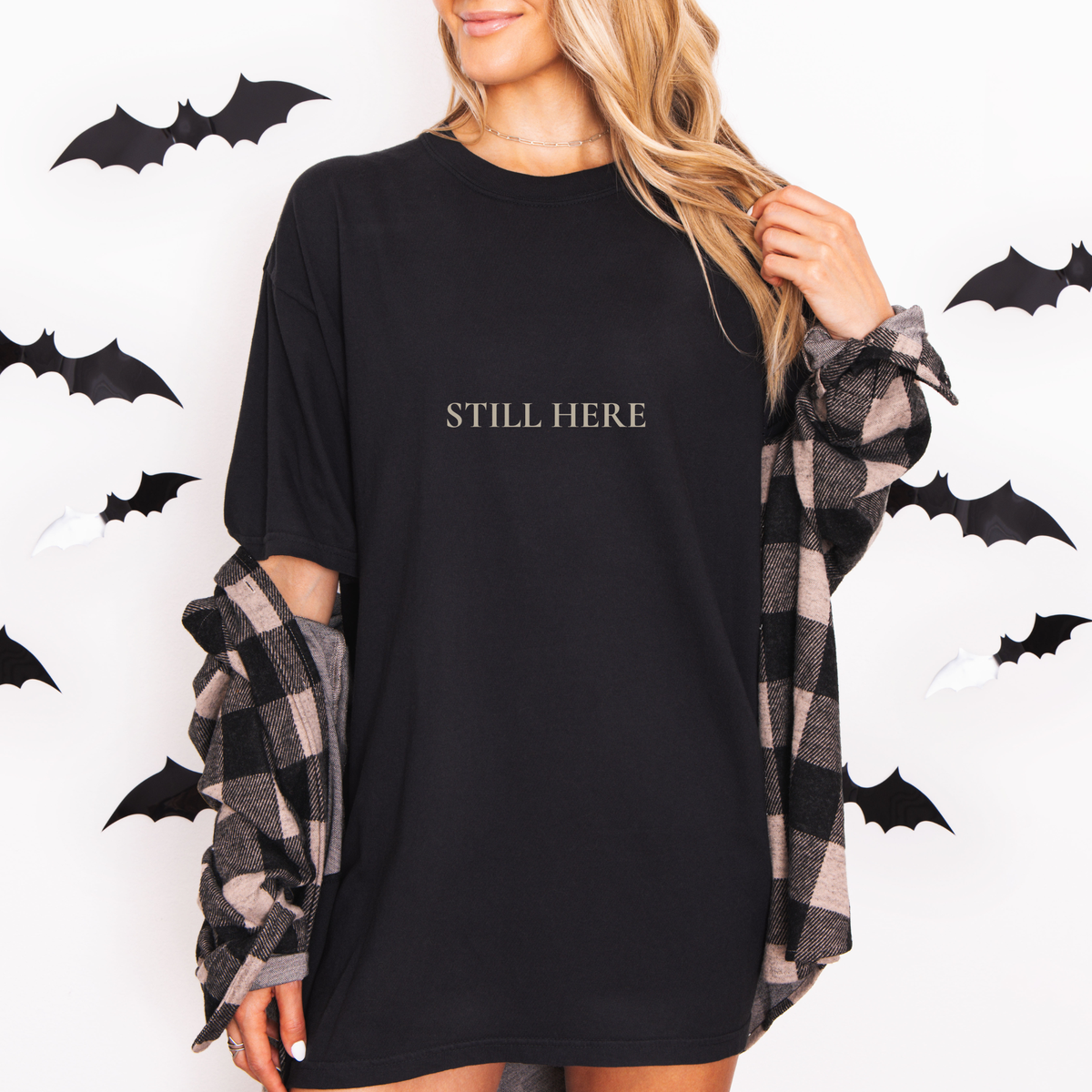 Still Here Oversized Tee | Minimal Athletic Streetwear Shirt