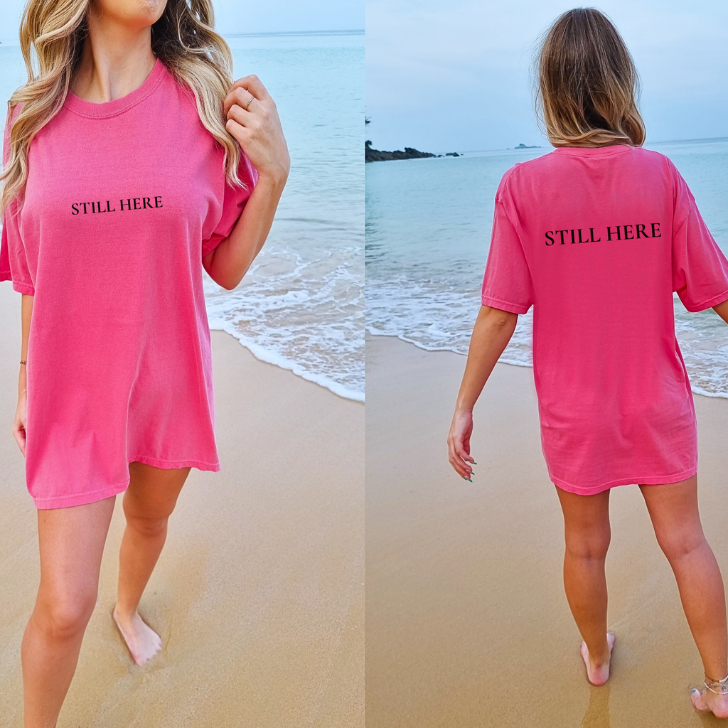 Still Here Oversized Tee | Minimal Athletic Streetwear Shirt