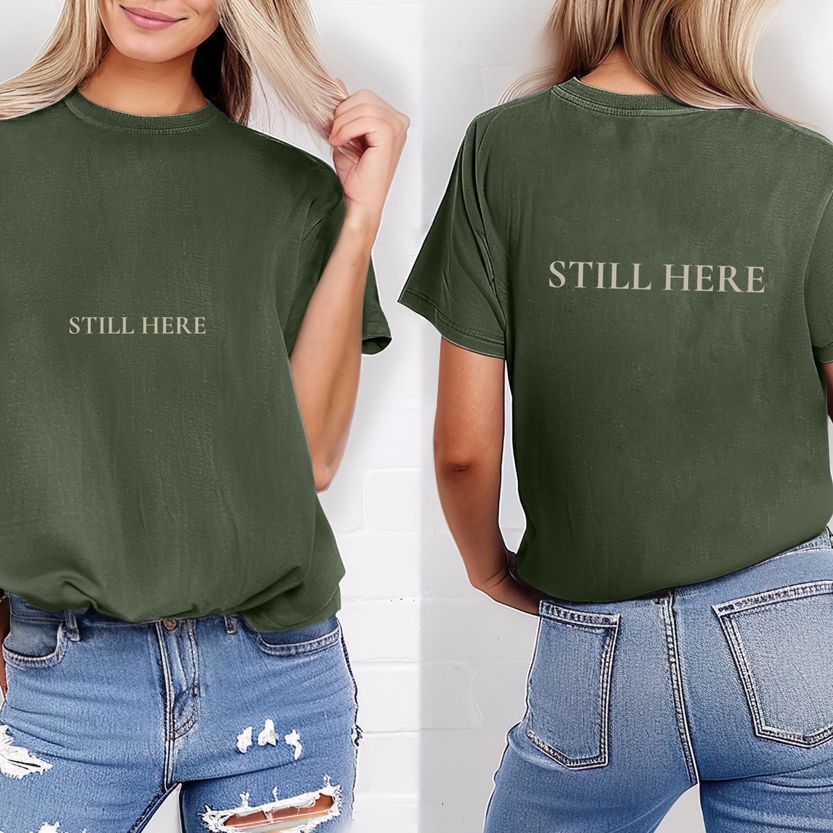 Still Here Oversized Tee | Minimal Athletic Streetwear Shirt