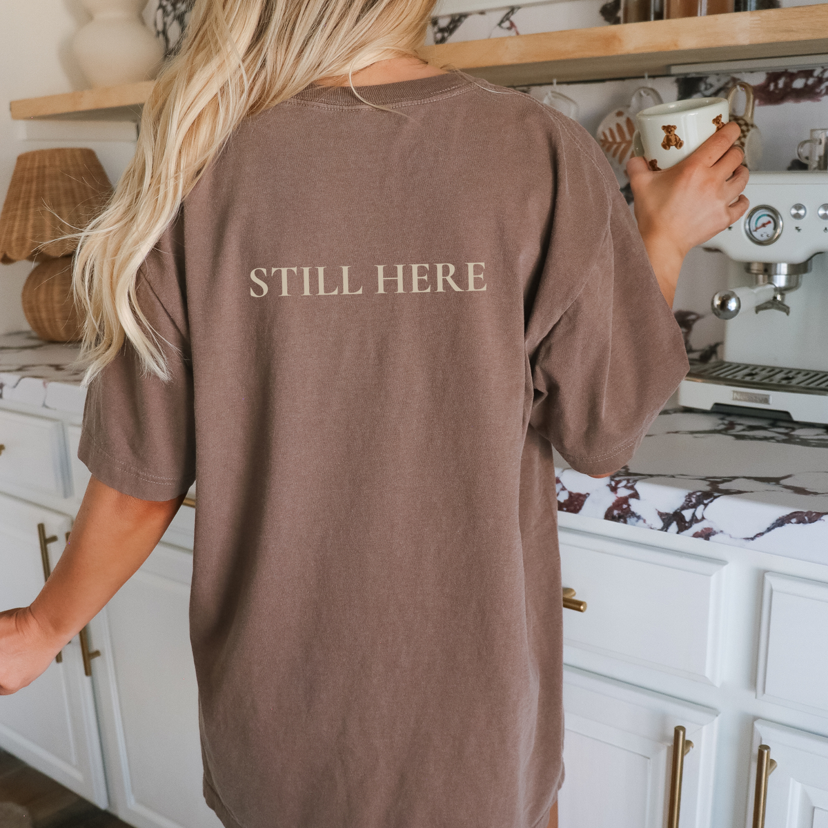 Still Here Oversized Tee | Minimal Athletic Streetwear Shirt
