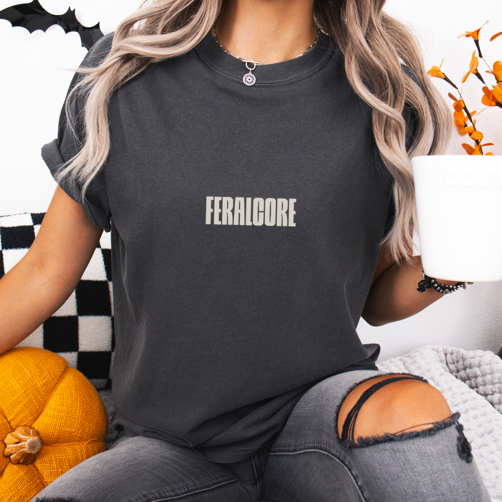 Feralcore Oversized Gym T-Shirt | Feral To My Core Athletic Shirt