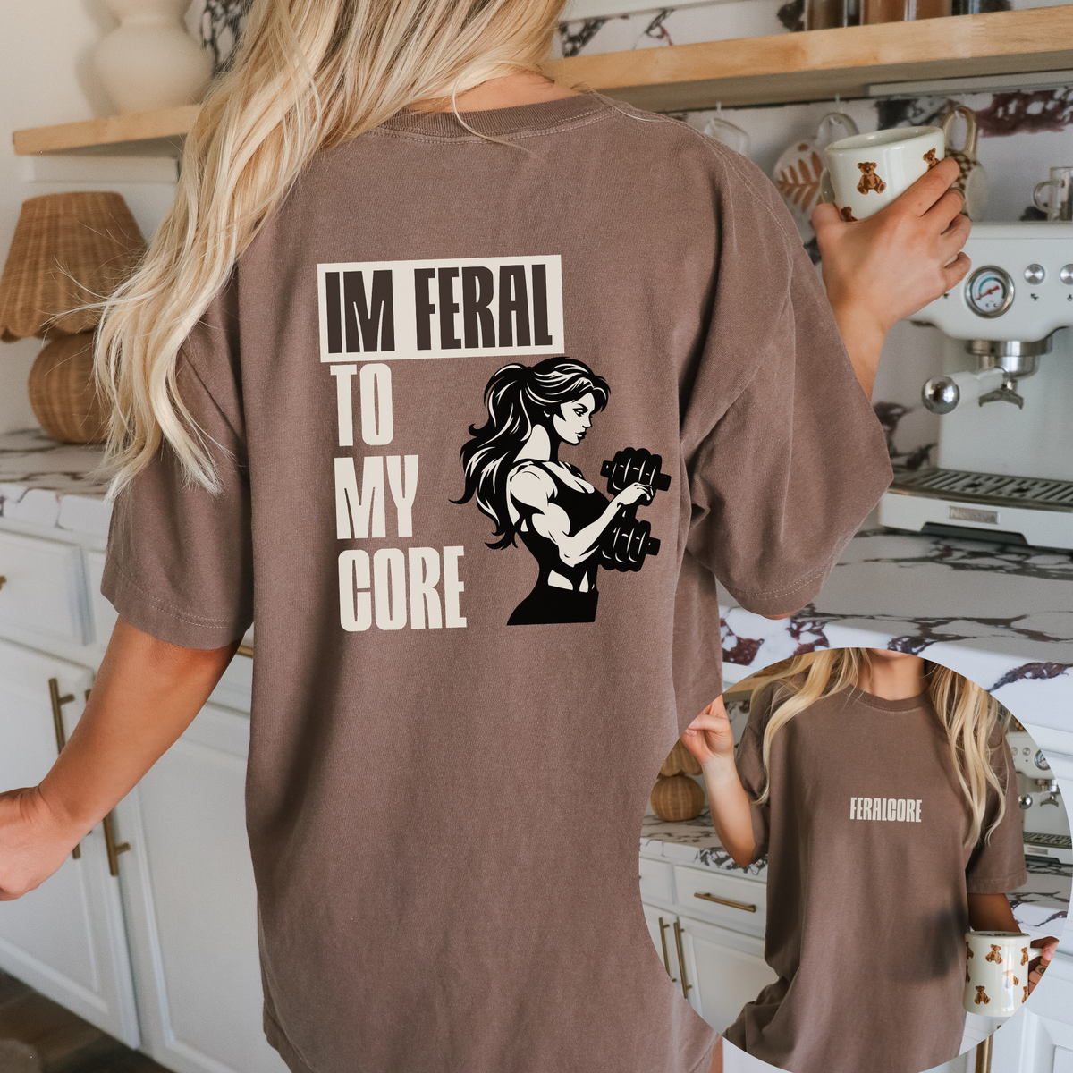 Feralcore Oversized Gym T-Shirt | Feral To My Core Athletic Shirt